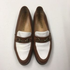Tags Wms Golf Shoes Size 9.5 Brown & White (0007)